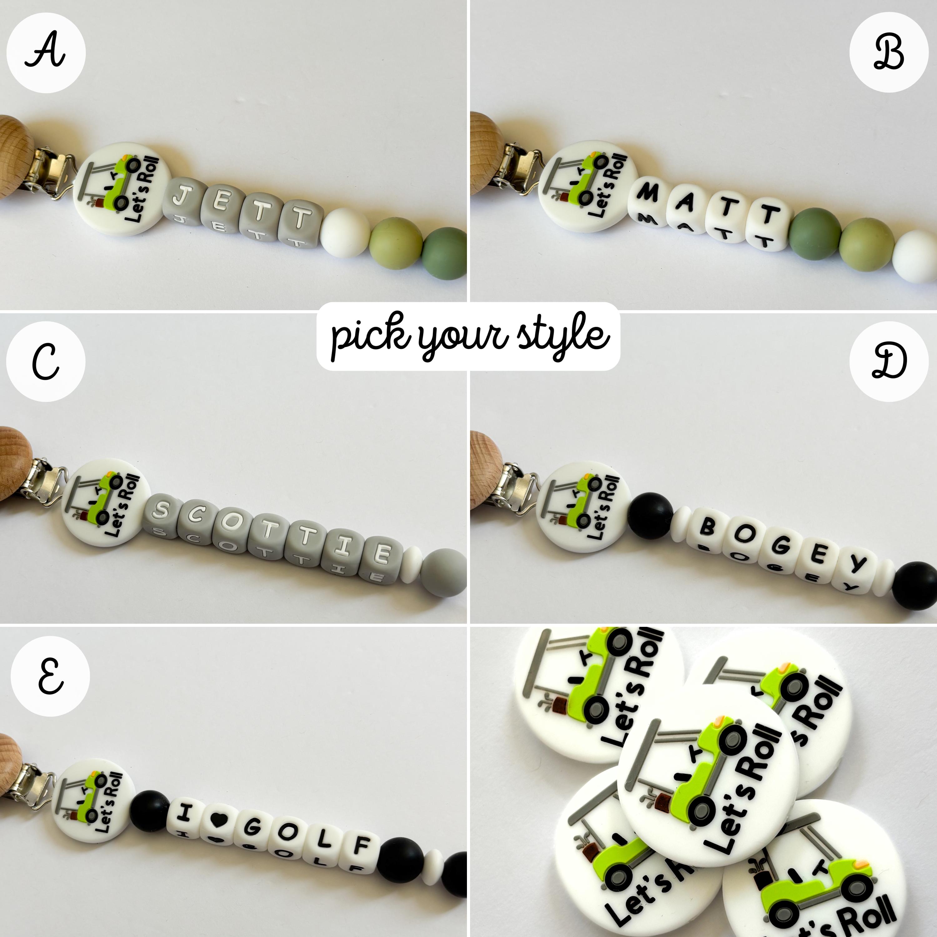 Golf Pacifier Golf Pacifier Clip • Personalize With Newborn Baby Boy or Girl Name ...