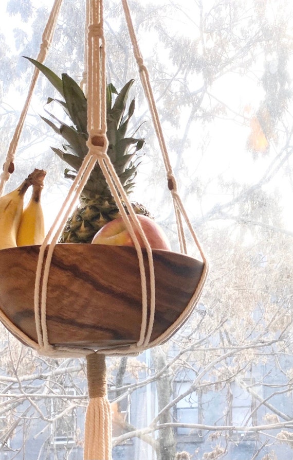 Hanging Fruit Basket • Macrame Produce Hammock • Thoughtful Housewarming Gift