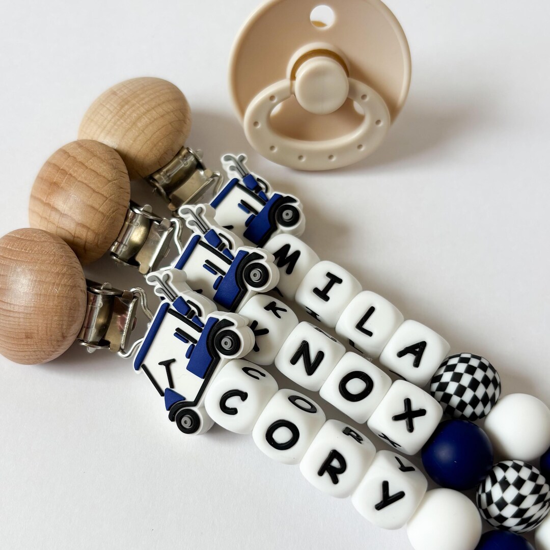 Golf Pacifier Pink Golf Cart Pacifier Clip • Personalized New Mom Gift • Golf Nursery ...