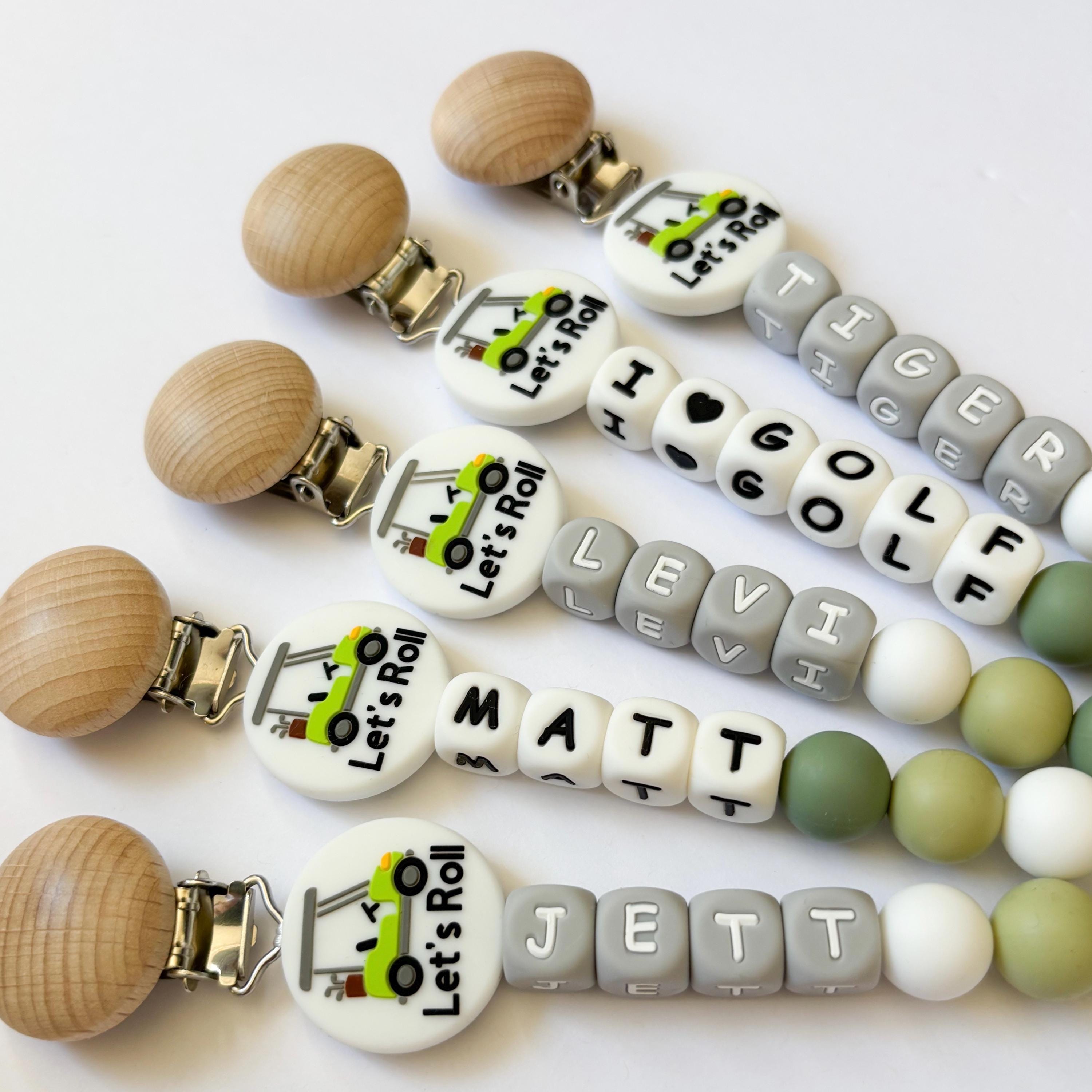 Golf Pacifier Personalized Golf Pacifier Clip: 'let's Roll' Newborn Golf Gift - Etsy