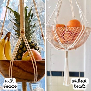 Hanging Fruit Basket, Macrame Produce Hammock, Thoughtful House Warming Gift