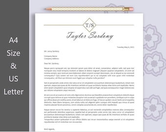 Letterhead Template MS Word, Personalized Letterhead, Editable Letterhead, Diy Custom Stationery, Business Letterhead, Printable Letterhead