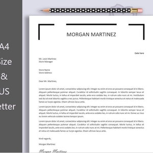 Plantilla de membrete MS Word | Papel con membrete personalizado | Papel con membrete personalizado | Bricolaje papelería personalizada | Membrete de negocios | Letras imprimibles