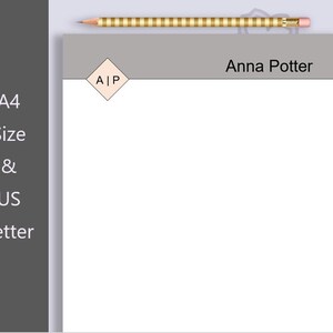 Plantilla de membrete MS Word, membrete personalizado, membrete personalizado, membrete de papelería, membrete comercial, carta imprimible, papel