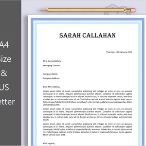 Plantilla de membrete MS Word | Papel con membrete personalizado | Papel con membrete personalizado | Bricolaje papelería personalizada | Membrete de negocios | Letras imprimibles