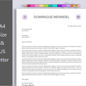 Plantilla de membrete MS Word | Papel con membrete personalizado | Papel con membrete personalizado | Bricolaje papelería personalizada | Membrete de negocios | Letras imprimibles