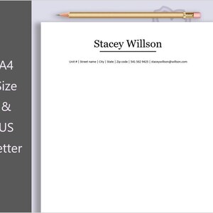 Plantilla de membrete de negocios | Papel con membrete personalizado | Papelería personalizada | Imprimible Diy Papelería | Plantilla Word con membrete|Plantilla MS Word