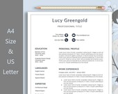Creative Resume Template,  Resume Template for Word, Simple CV, CV Template, Cover Letter, References, Modern Resume Template, Modern CV