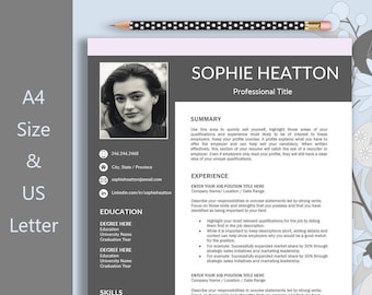 Resume and Cover Letter Template, Resume Template Professional, CV Template, Resume Template, Cover Letter Template, Resume Template Modern