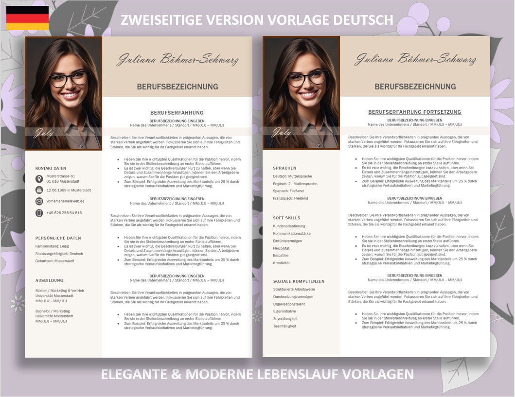 Resume Template Word, Tabular Resume, Modern and Professional Templates ...
