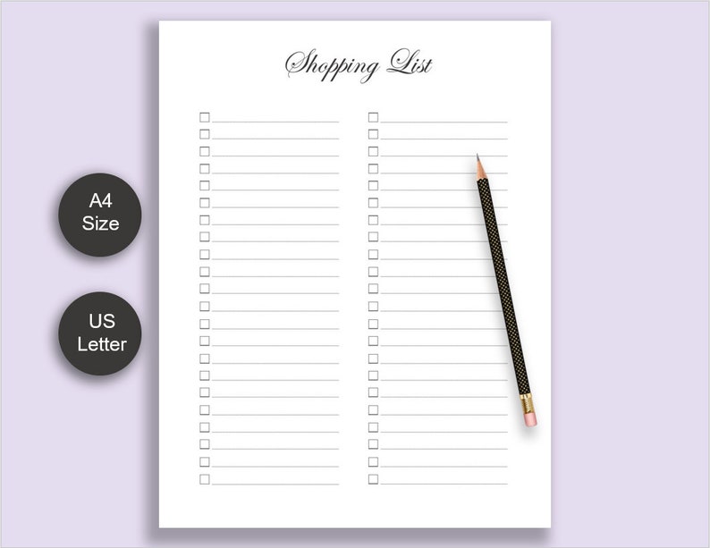 Shopping Planner Printable Shopping List Shopping Plan | Etsy