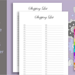 Shopping Planner, Printable Shopping List, Shopping Plan, Shopping Tracker, Shopping Checklist ...