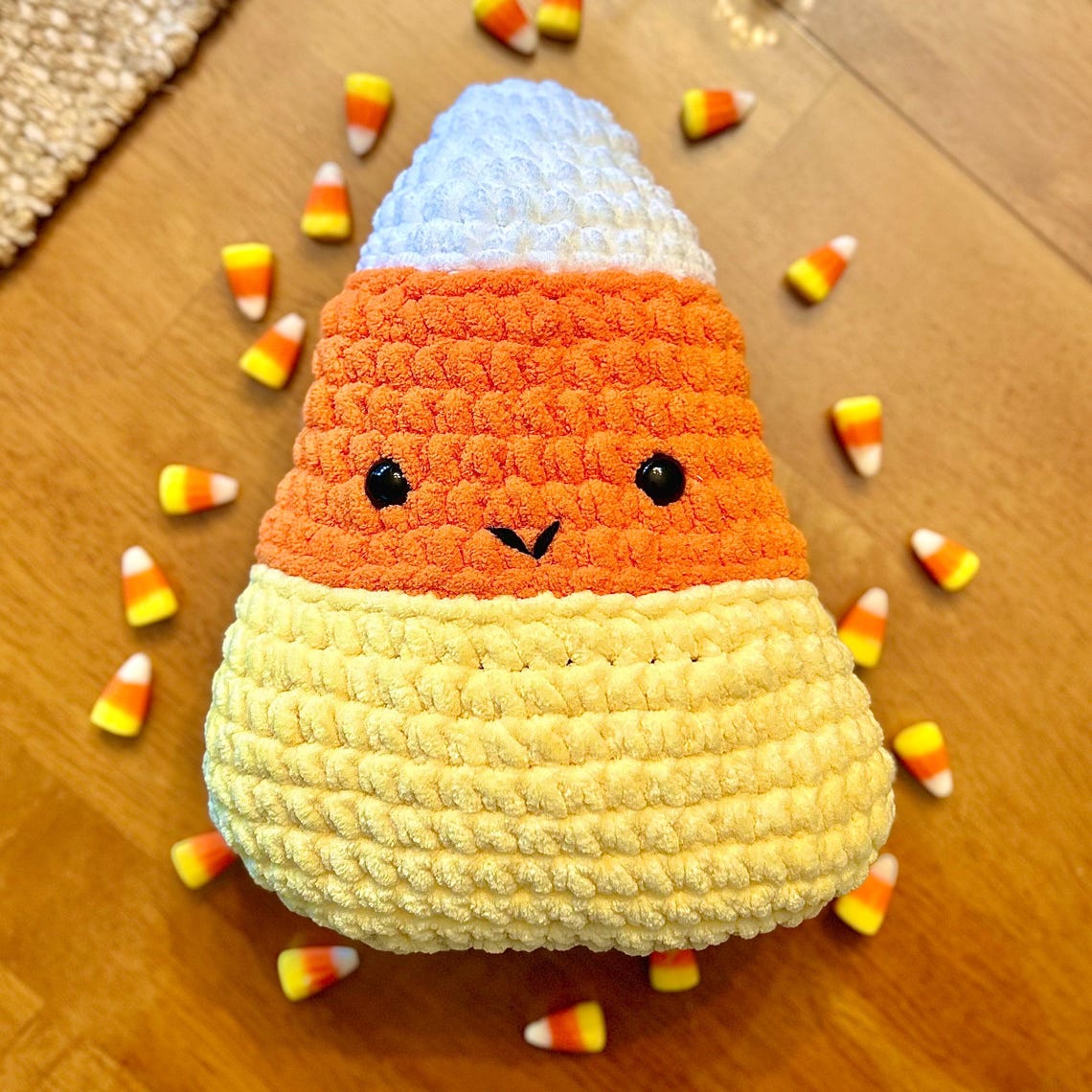 NO SEW Candy Corn Crochet Pattern Plush, Fall, Halloween, Autumn ...