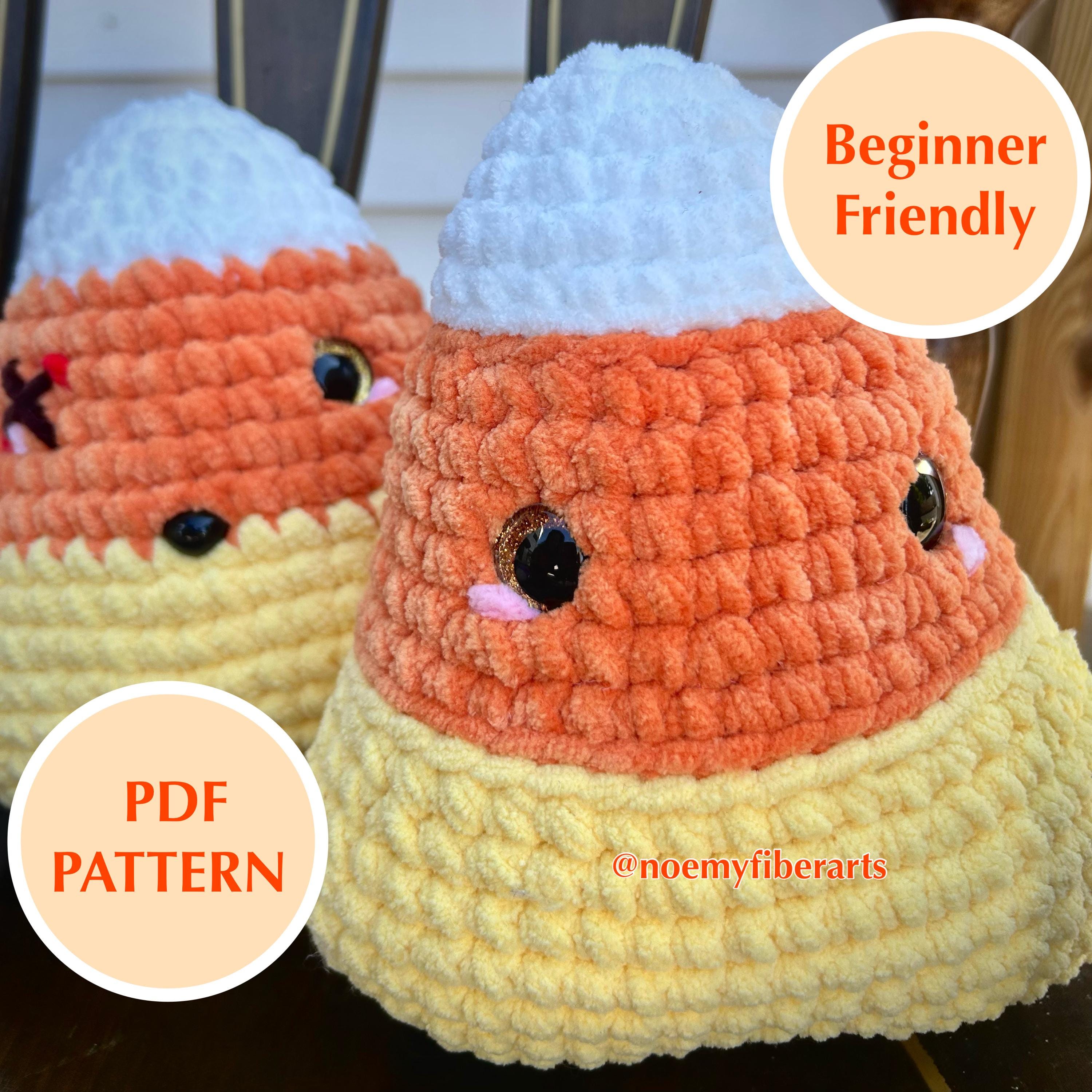 NO SEW Candy Corn Crochet Pattern Plush, Fall, Halloween, Autumn ...