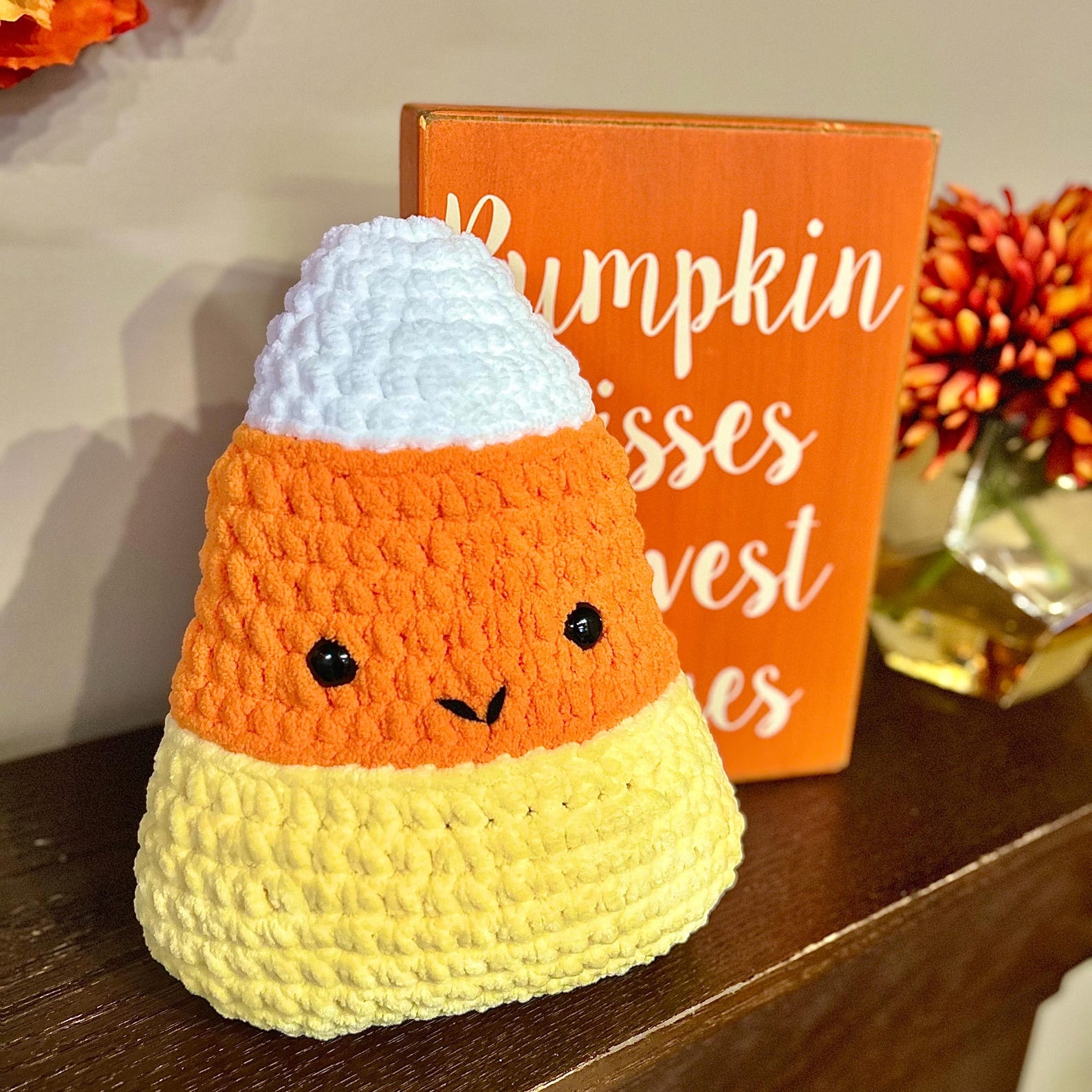 NO SEW Candy Corn Crochet Pattern Plush, Fall, Halloween, Autumn ...