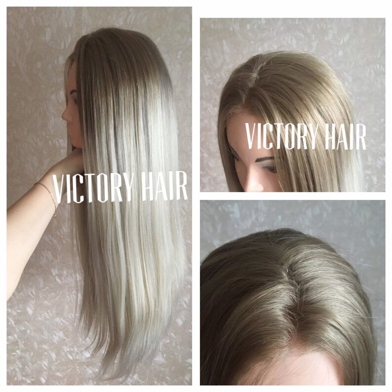 Celebrity Beige Root Blonde Ombre Lace Front Wig Etsy