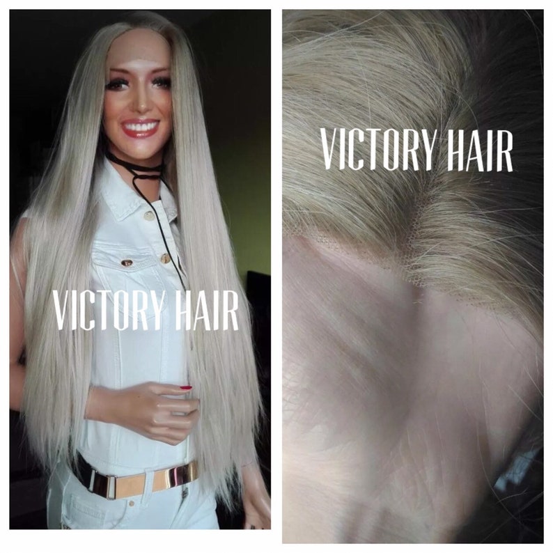 Celebrity Beige Root Light Blonde Ombre Straight Lace Front Etsy