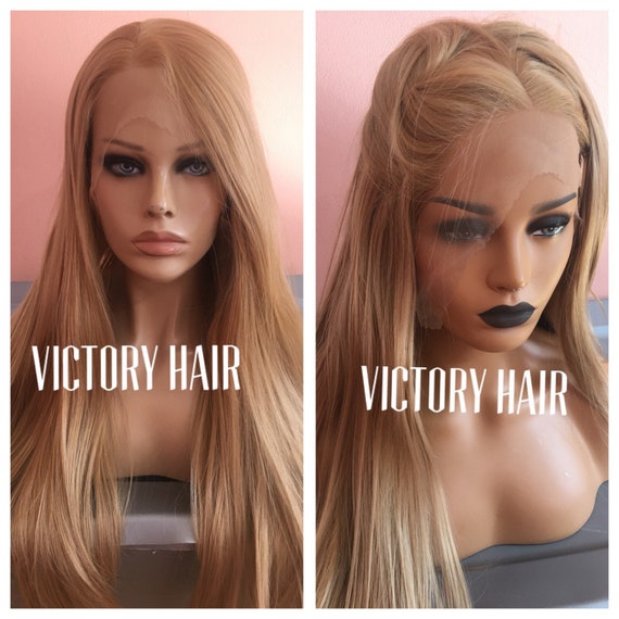 High Quality Straight Strawberry Blonde Lace Front Wig Etsy