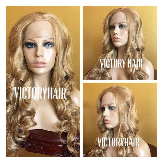 Strawberry Blonde Curly Lace Front Wig Etsy