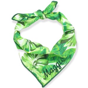 Custom Dog Bandana | Personalized Bandana | Palm Leaf Dog Bandana handmade by The Oxford Dog