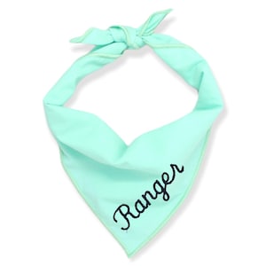 Custom Dog Bandana | Personalized Bandana | Solid Mint Dog Bandana handmade by The Oxford Dog