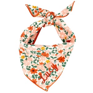Custom Dog Bandana | Personalized Bandana | Cottage Floral Dog Bandana handmade by The Oxford Dog