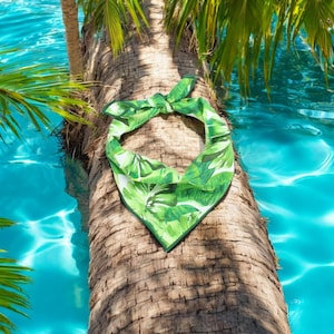 Custom Dog Bandana | Personalized Bandana | Palm Leaf Dog Bandana handmade by The Oxford Dog