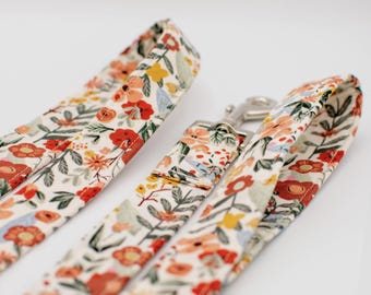 Earthy Floral Dog Leash: Handmade Boho Style