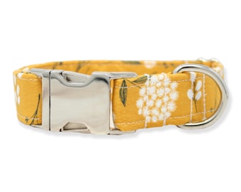 Yellow Dog Collar | Floral Dog Collar | Girl Dog Collar | Girl Dog Collars | Floral Dog Collars | Fall Dog Collar | Yellow Dog Collars