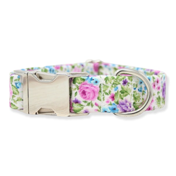 Floral Dog Collar | Girl Dog Collar | Pink Dog Collar | Floral Dog Collars | Floral Pet Collar | The Oxford Dog | Pink Pet Collars