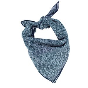 Navy Leaves Dog Bandana handmade by The Oxford Dog | Floral Dog Bandana | Navy Dog Bandana