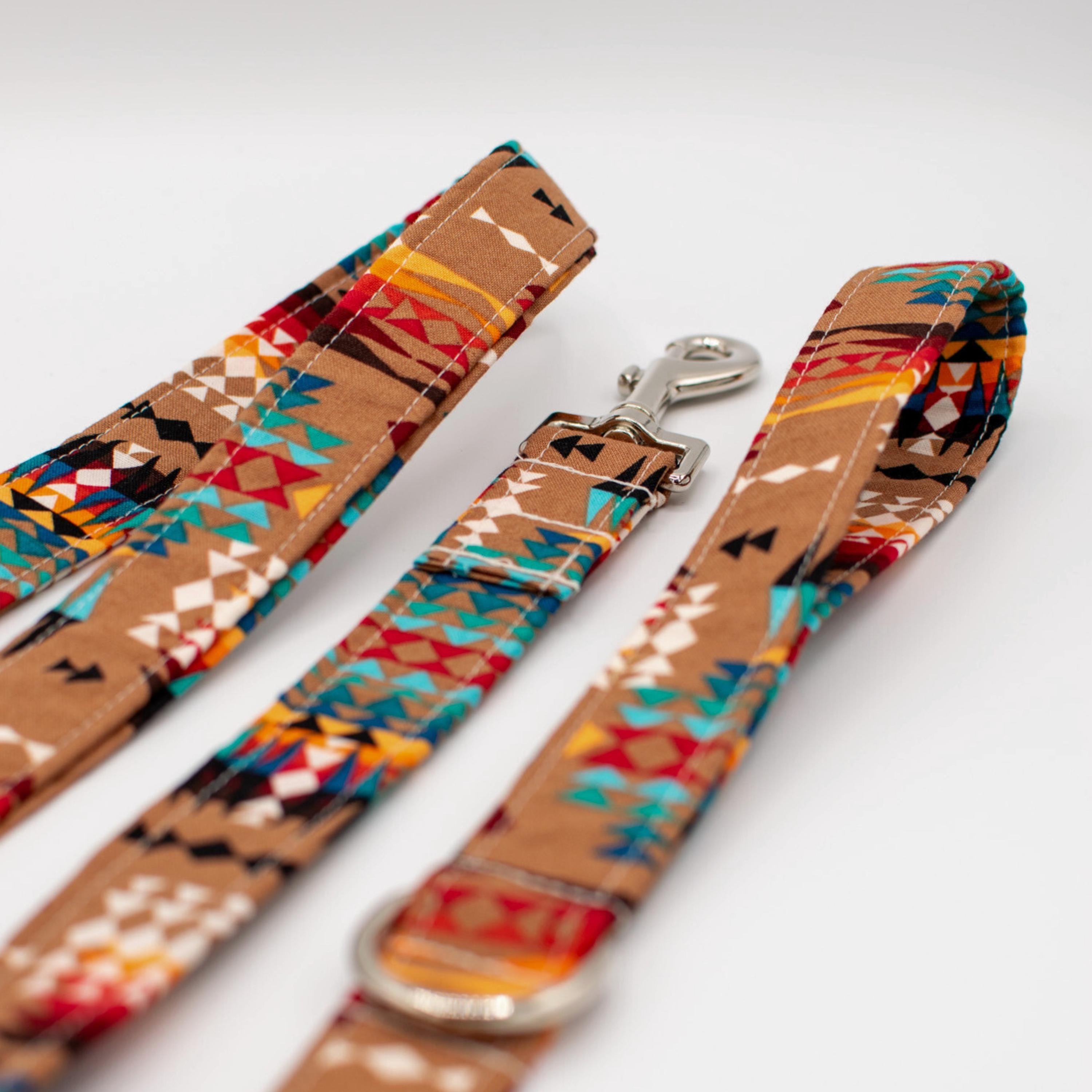 Southwest Desert Dog Leash handmade by The Oxford Dog | Southwest Dog Leash | Boy Dog Leash | Girl Dog Leash | Southwestern