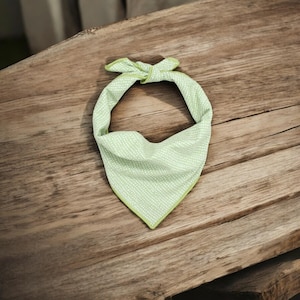 Custom Dog Bandana | Personalized Bandana | Green Ditsy Dots Dog Bandana handmade by The Oxford Dog