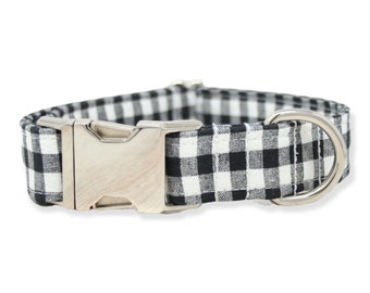 Plaid Dog Collar | Black Dog Collar | Boy Dog Collar | Plaid Dog Collars | Boy Dog Collars | The Oxford Dog | Pet Collars | Buffalo Plaid