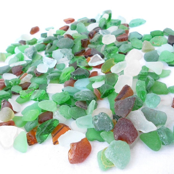 Genuine Sea Glass bulk beach glass for sale craft supplies diy, drift sea mosaic tiles in 7 different sizes, Lot of 20 pcs mixed colors