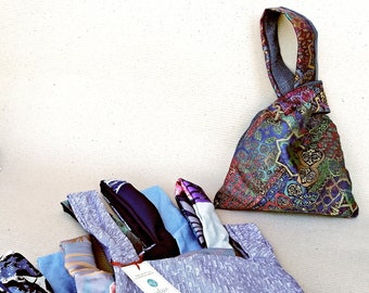 Lunch bag with carrying handle, reusable lunch box, zero waste kit