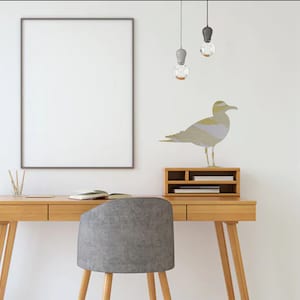 Tapetendekoration Vögel, Möwen, Eulen, Flamingos zum Kleben an die Wand oder zum Einrahmen. Wählen Sie Ihr Folio und Ihre Form.