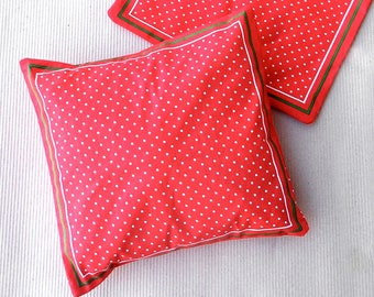 Couch cushion pillow covers apartment decor sofa cushion, decorative pillows for couch home decoration from polka dot fabric scraps