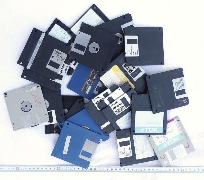 Floppy Disk Art Diy Kit Craft Supplies for Vintage Decorations Etsy