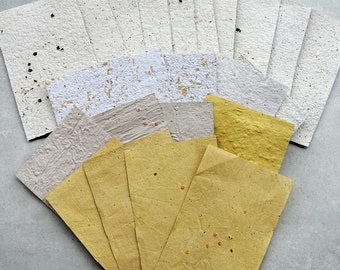 Carta seminabile fatta a mano carta con semi carta con fiori e petali diy kit, cartoncini colorati carta riciclata materiali per creare