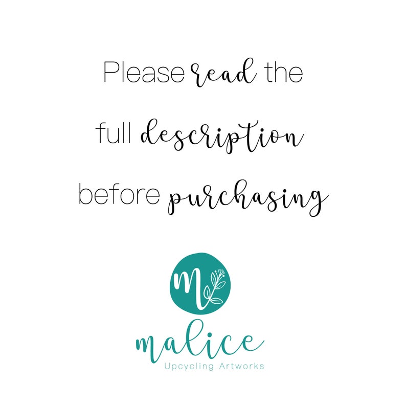Please read the full description before purchasing.
Thank you
Malice