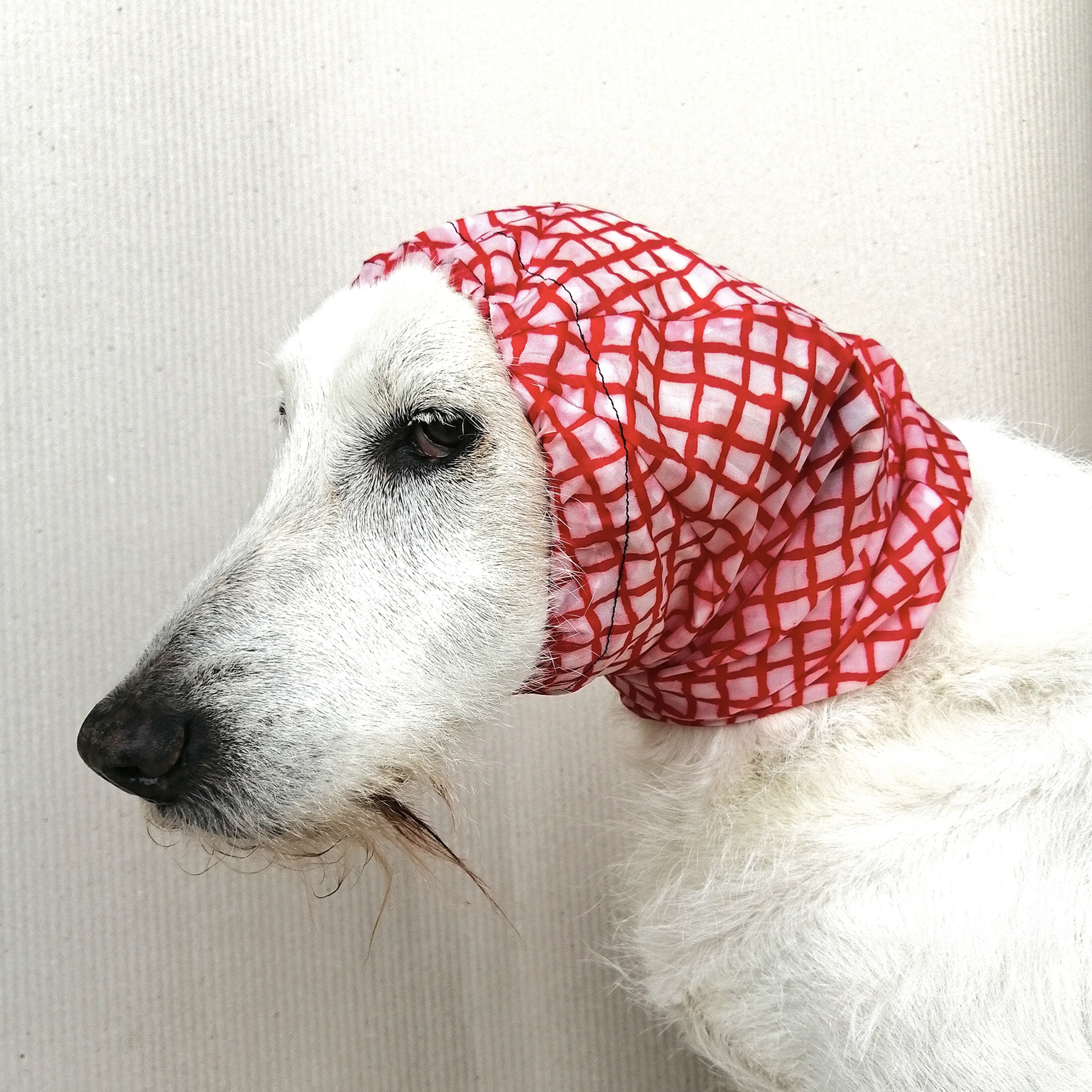 Dog earmuffs Waterproof cover ear muffs for dogs, snood hood dog ears headband from fabric scraps zero waste dog lover gift