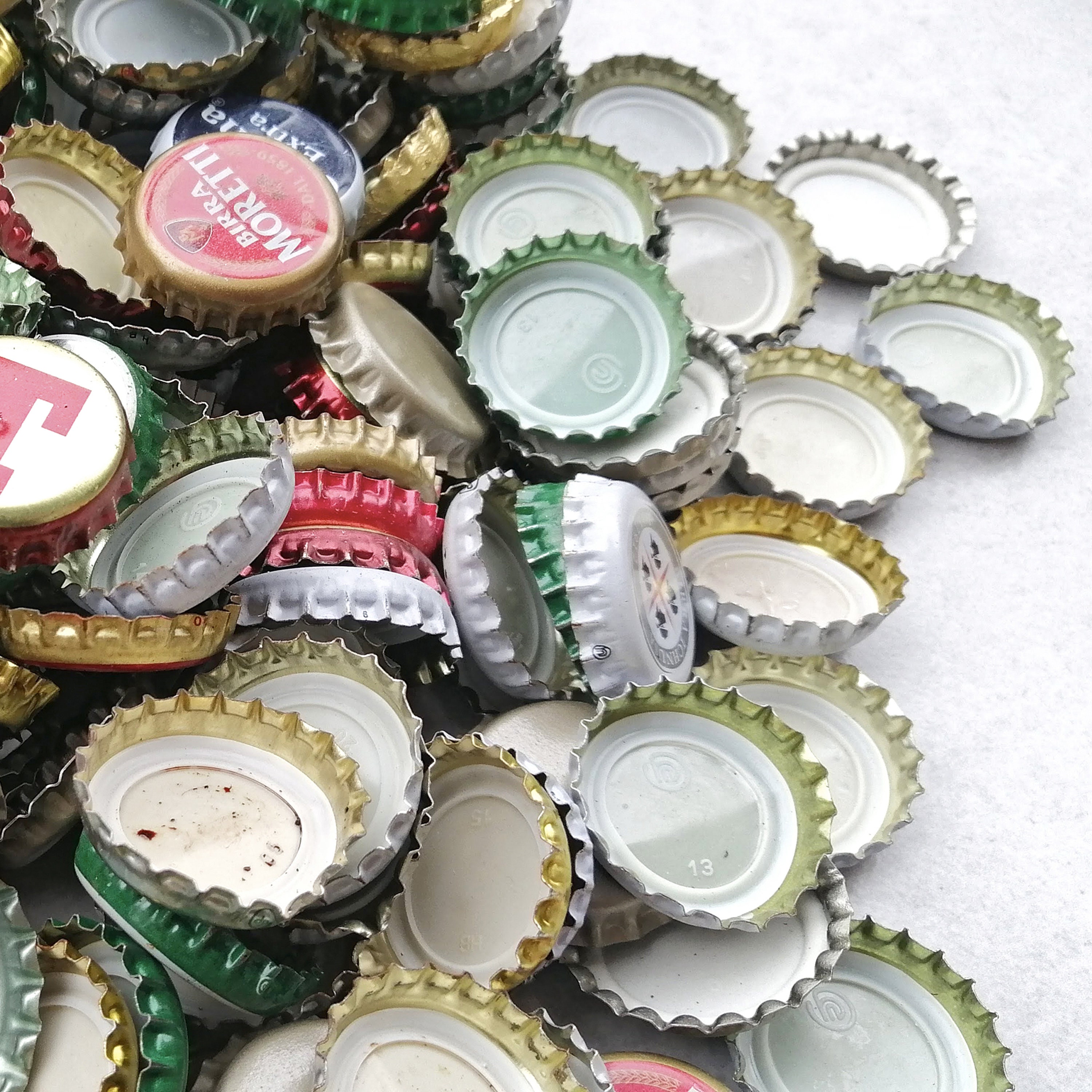 Beer Bottle Caps Metal Lids Craft Supplies Diy Repurposed Etsy