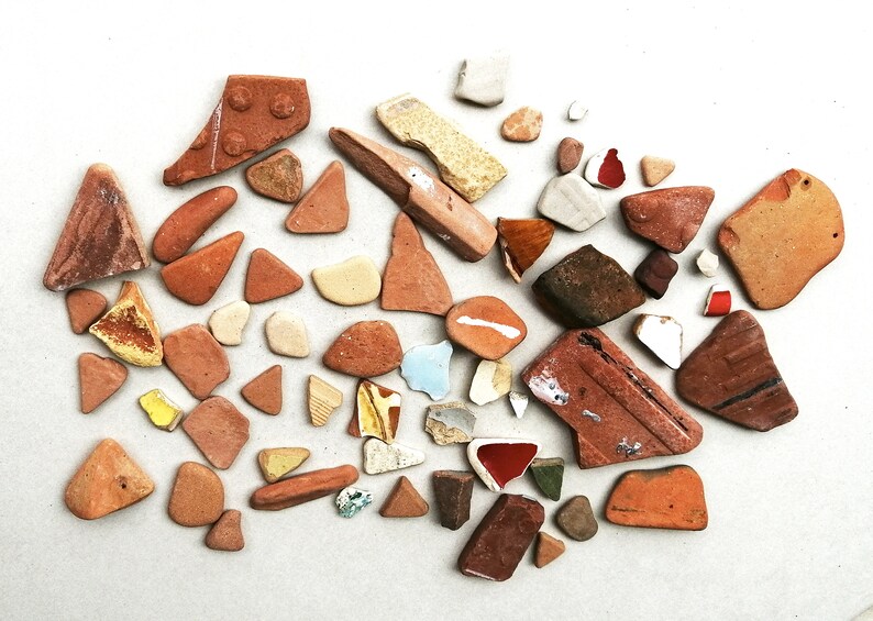 Sea Tiles Pottery Shards for Jewelry Making Diy Kit Mosaic Etsy