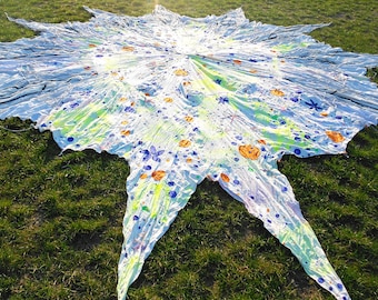 Fluorescent Fabric Canopy, Psychedelic Black Light Decor