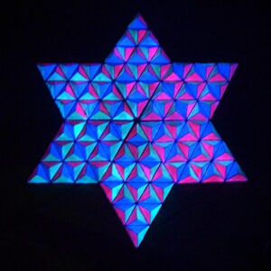 Decorazioni murali stella 3d fluorescente, arte contemporanea