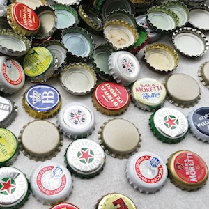 Tappi birra assortiti, tappo bottiglia, materiali per creare