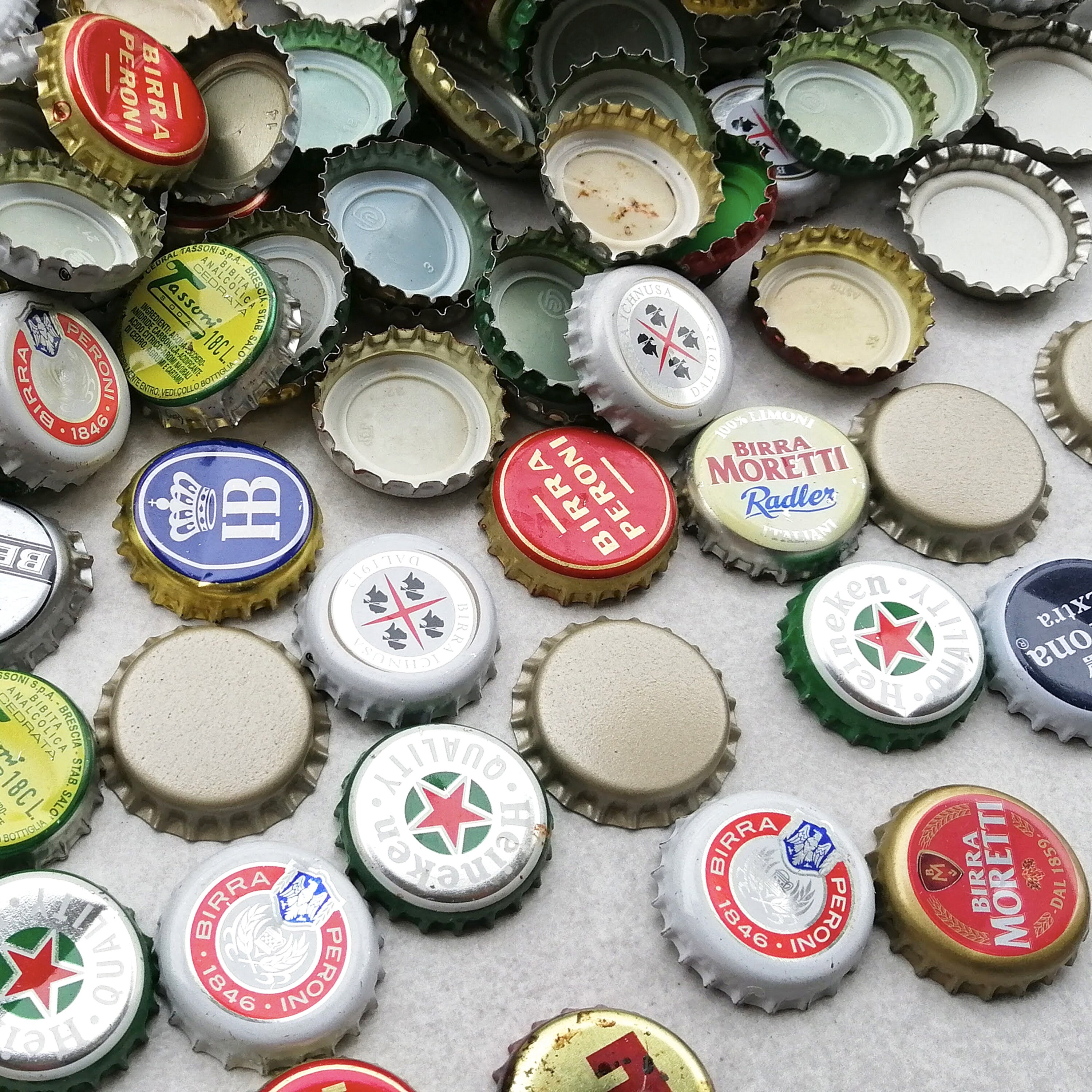 Beer Bottle Caps Metal Lids Craft Supplies Diy Repurposed Etsy