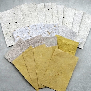 Feuilles de papier pour graines de papier faites à la main pour sauver les abeilles, fournitures d'art en carton, papier recyclé zéro déchet, fournitures d'artisanat en cartes de couleur fleur