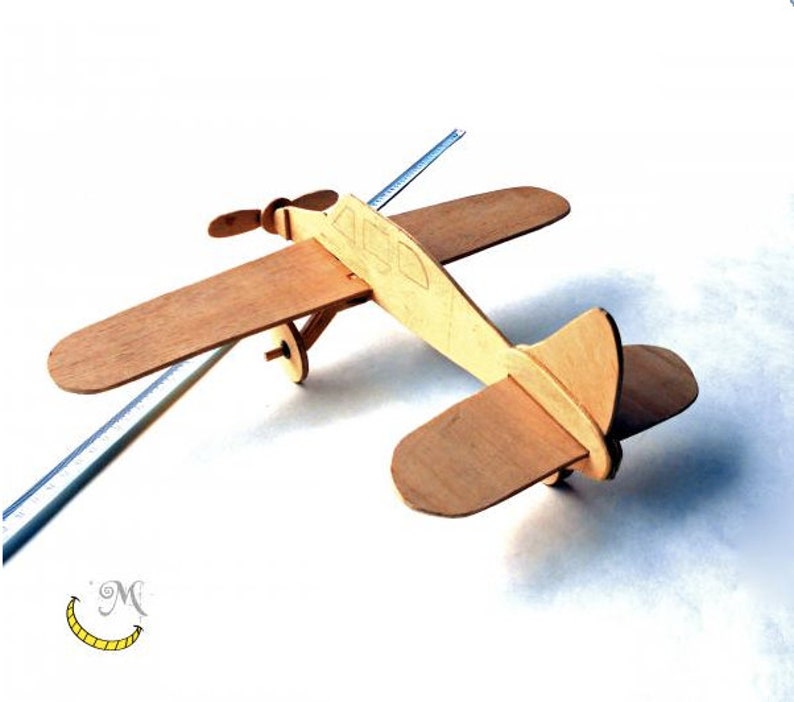 Wooden airplane model from recycled wood wooden kids toys to | Etsy
